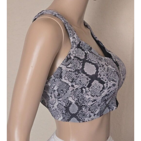 Victoria's Secret Knockout Front Close Sports Bra Gray underwired size 36DDD - Picture 2 of 6